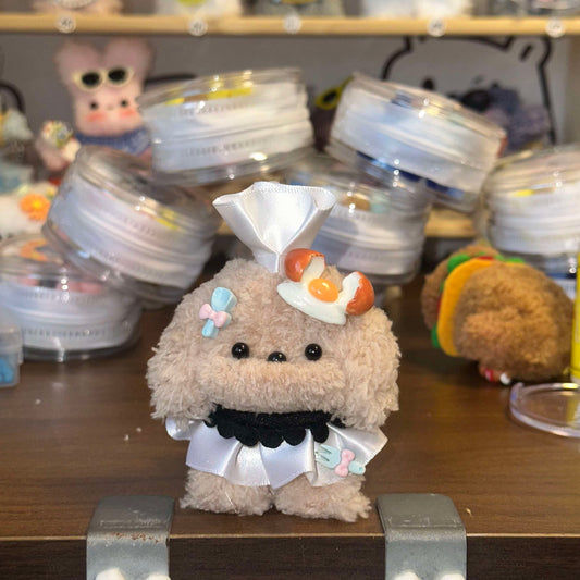 Fluffy doll - handmade puppy and kitty