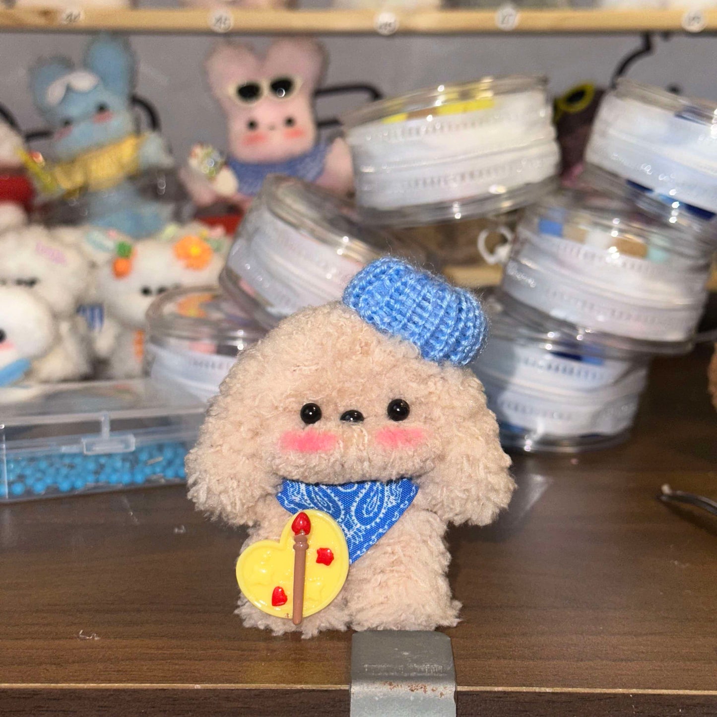 Fluffy doll - handmade puppy and kitty